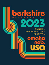 2X 2023 BERKSHIRE HATHAWAY Shareholder Meeting Credential Badge TWO PASS Buffett picture