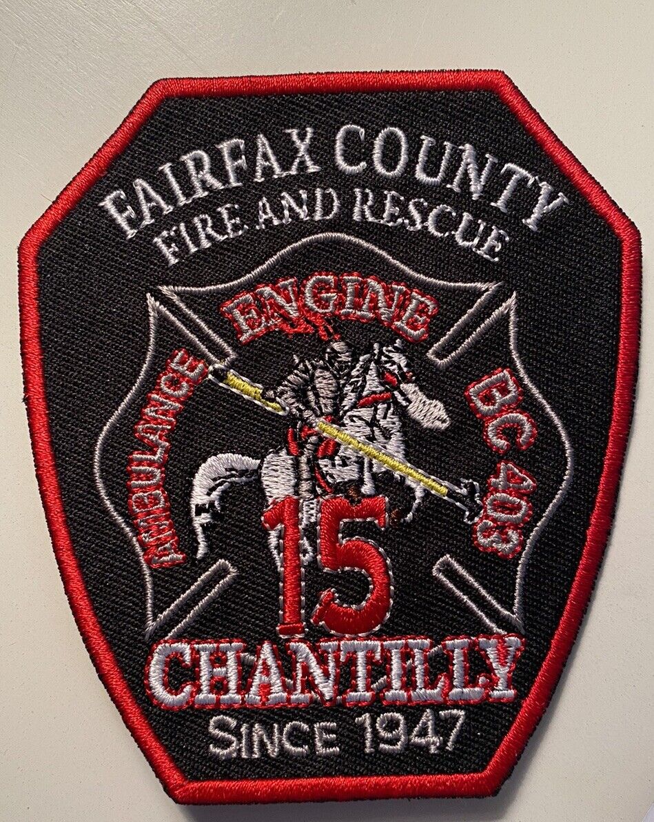 UPDATED CHANTILLY FS415 FAIRFAX COUNTY FRD PATCH NEW 