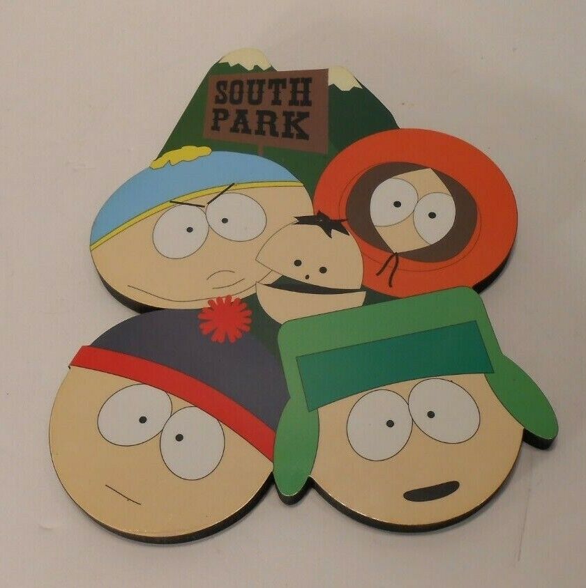 Comedy Central 1997 South Park Cartman Kenny Wooden Wall Plaque 11
