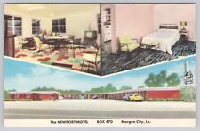 The NEWPORT MOTEL BOX 470 Morgan City, La. - Interior Views c1930 picture