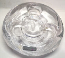 Simon Pearce Thetford Trio Tealight Votice 3 Candle Holder Clear Art Glass Bowl picture