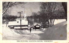 Vintage Postcard Mid-Winter Saxtons River Vermont  picture
