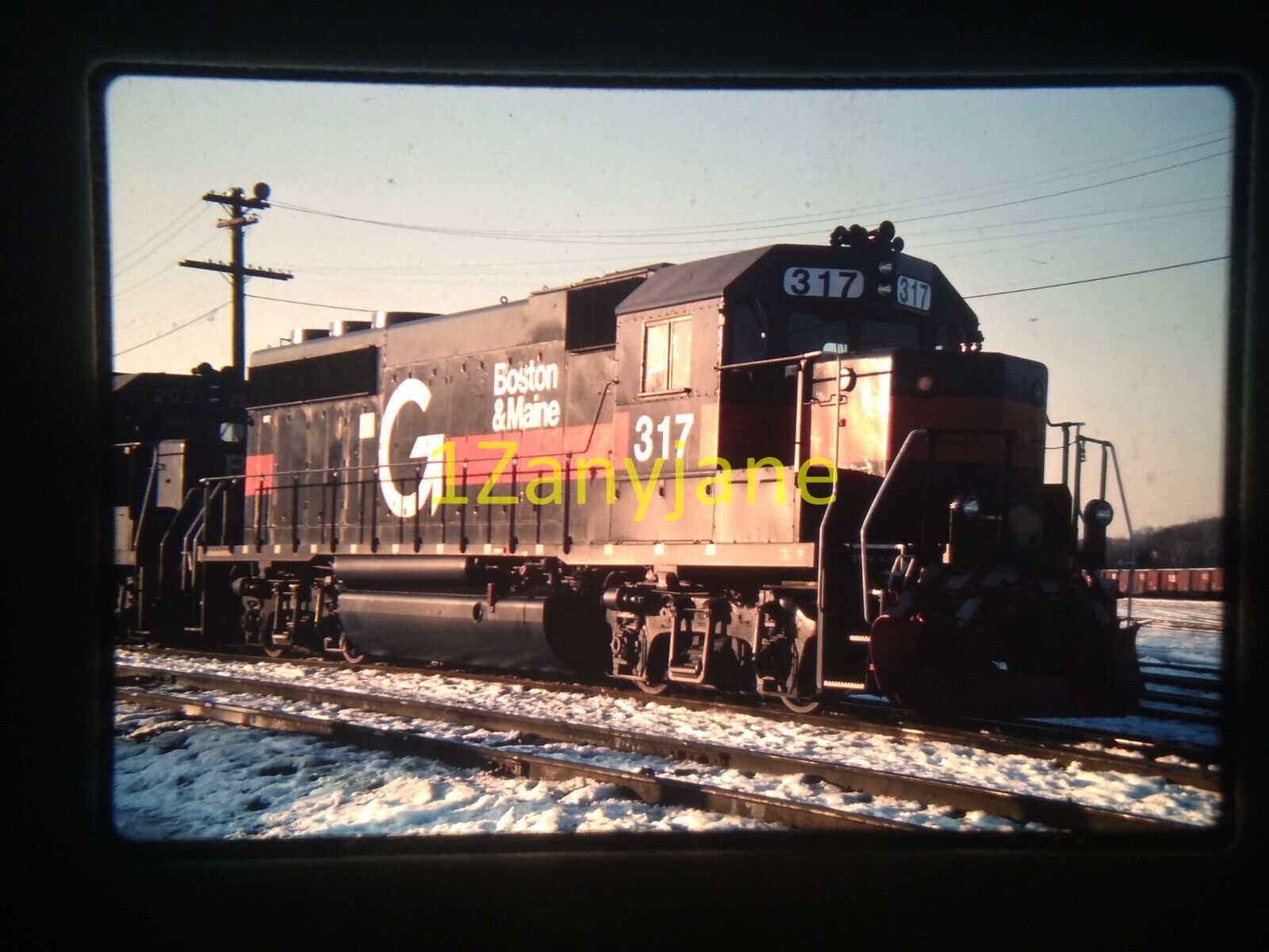 4G15 TRAIN SLIDE Railroad 35MM Photo GUILFORD B & M 317 MECHANICUICCO NEW YORK