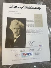 Samuel Clemens,Mark Twain Signed Autographed postcard photo PSA LOA Rare picture
