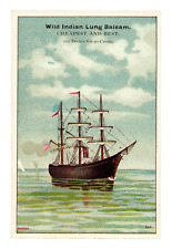 c.1880 Wild Indian Lung Balsam Sailing Steamship Scotch Oil Enosburgh Falls VT picture