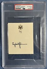 President LYNDON B JOHNSON Signed Bookplate PSA/DNA Authentic BOLD AUTOGRAPH picture