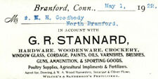 Branford Connecticut Stannard Hardware Guns Ammunition Sporting Goods Billhead picture