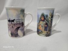 Thomas Kincade Lot of 2 Coffee Mugs Cups picture