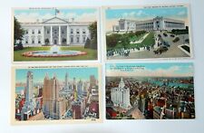 Four (4) Vintage Postcards - New York, Washington DC, Chicago picture