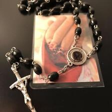 Set St. Padre Pio Relic Rosary + Saint Pio Holy Card w/ 2nd Class Relic Free picture