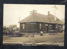 REAL PHOTO HAVELOCK NEBRASKA BURLINGTON RAILROAD DEPOT POSTCARD COPY picture