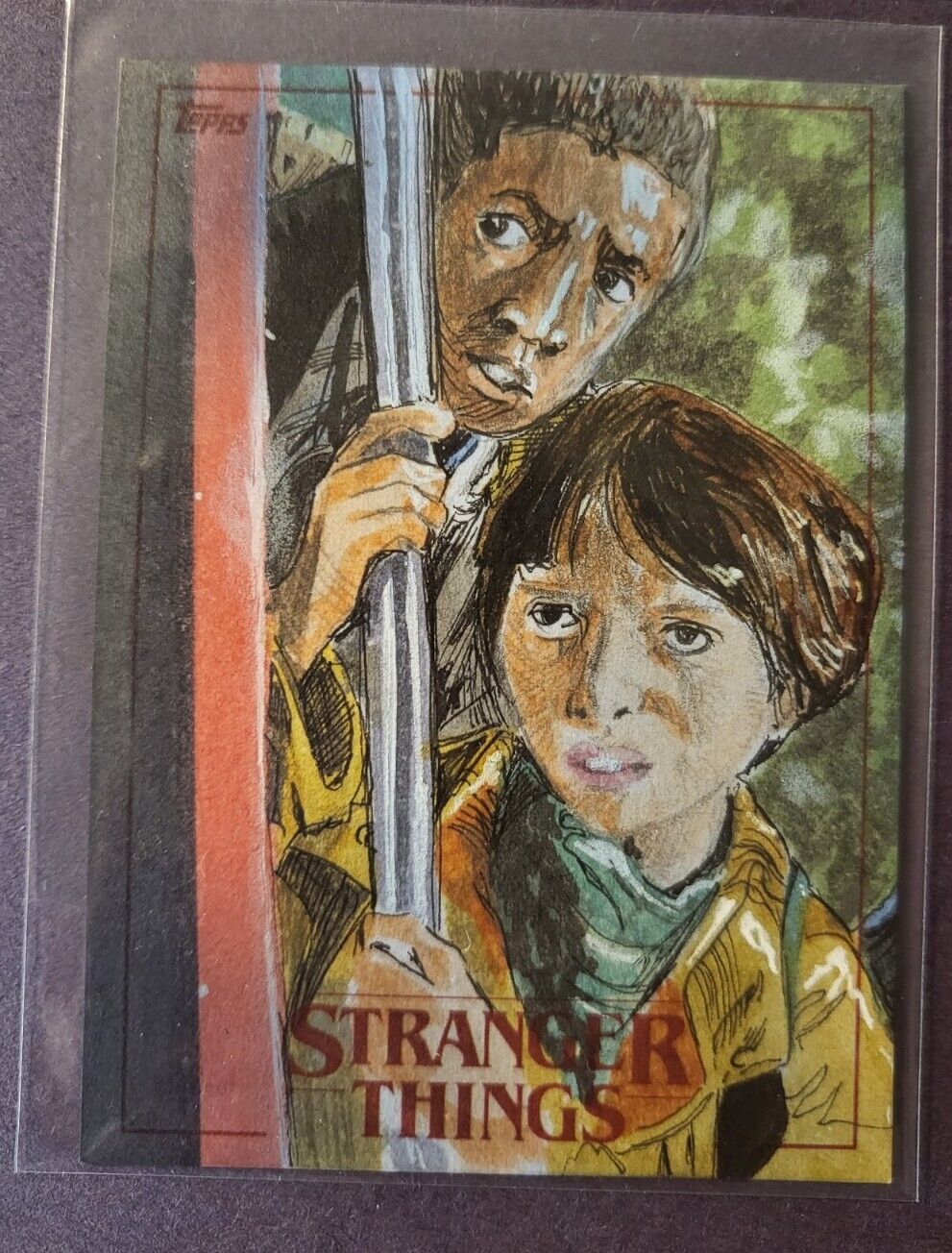 Topps Stranger Things S1 Sketch Card by Kiley Beecher Auto 1/1