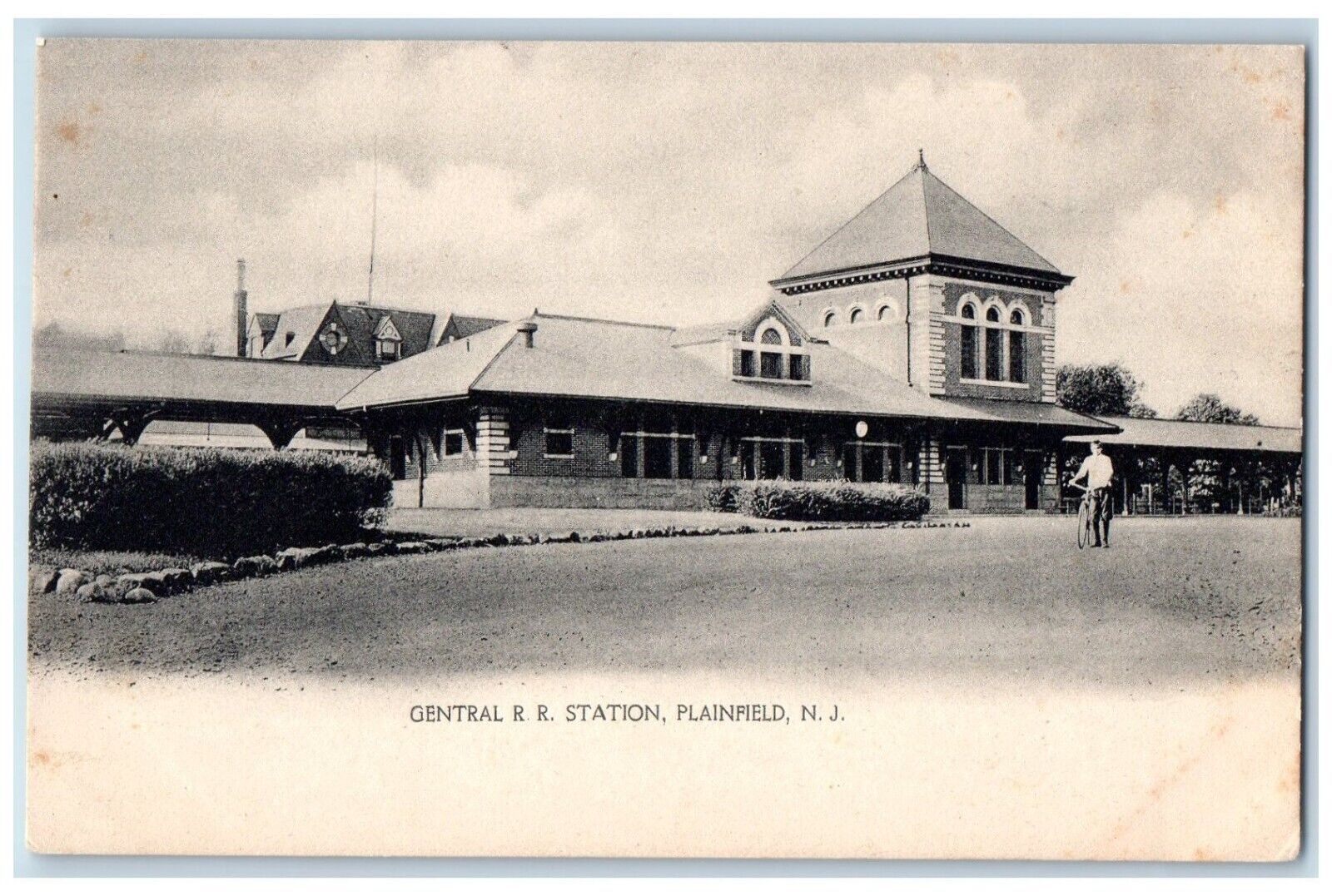 c1905 Central Railroad Station Plainfield New Jersey NJ Antique Postcard