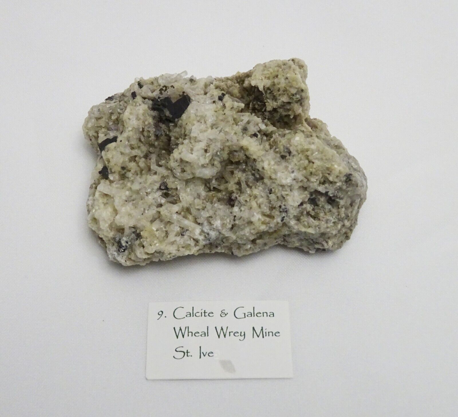 Rare Cornish Calcite and Galena, Wheal Wrey. The Levers Collection, Cornwall UK