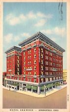 Springfield, Ohio, OH, Hotel Shawnee, 1945 Linen Antique Vintage Postcard e7393 picture