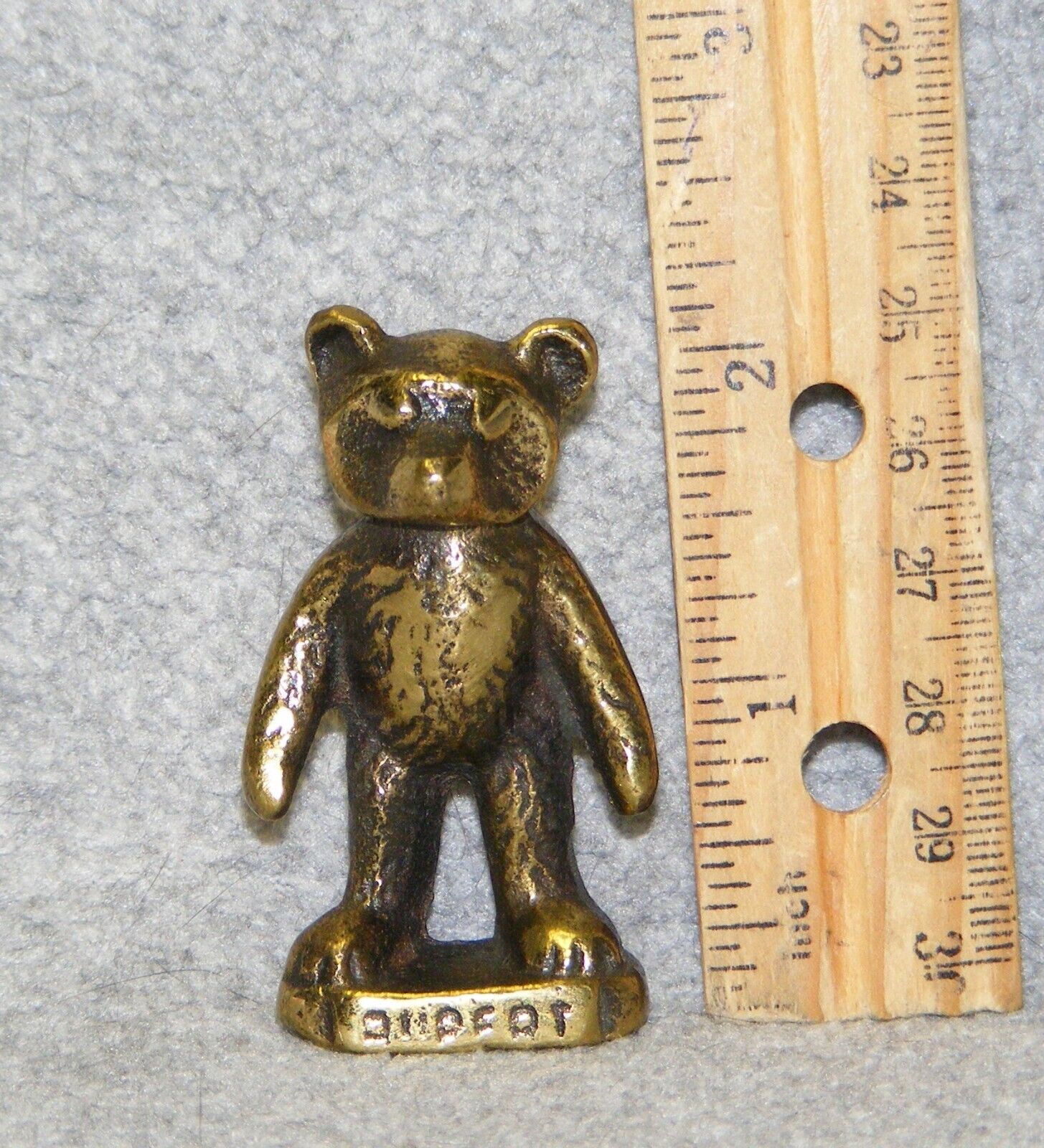 Rupert the Bear British solid brass figurine 2.5\