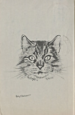 Vintage Postcard Cat Sketch Artist Signed Hetty Edelkoort Posted Netherlands picture