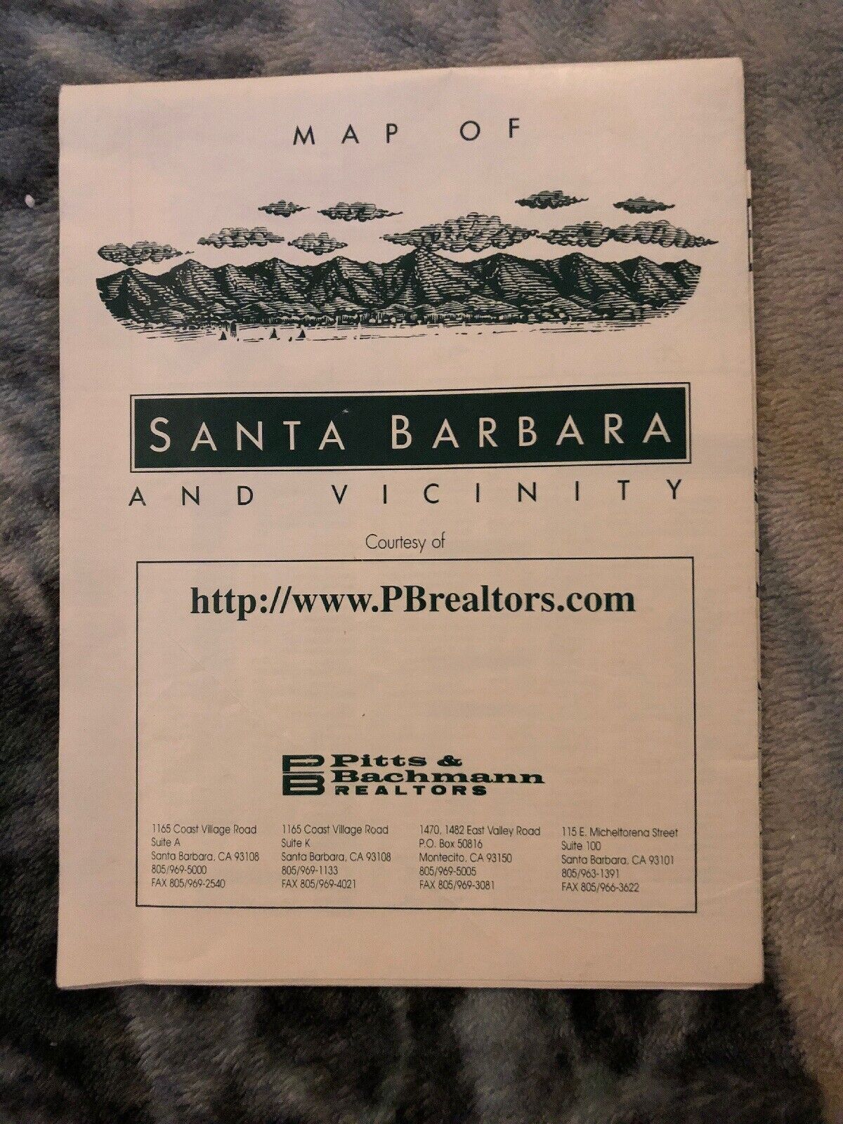 Map Of Santa Barbara And Vicinity