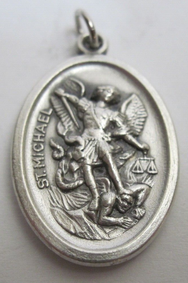 ST. MICHAEL GUARDIAN ANGEL PENDANT / CHARM / MEDAL  ITALY NEW  1