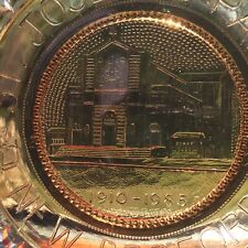 New Bedford St Joseph St Therese Parish Church Art Glass VTG Pairpoint Cup Plate picture