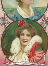 MB-021 MA Lowell Hood's Medicines Columbia's Daughters Girl Victorian Trade Card picture