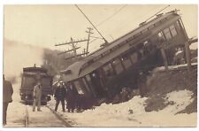 Early 1900's RPPC Electric Trolley Wreck - Barre / Montpelier Vermont Unposted picture