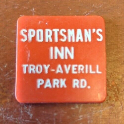Vintage RARE Advertising Beer Chip Local Sportsman's Inn Troy Averill Park Rd NY