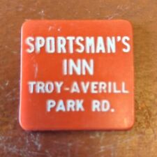 Vintage RARE Advertising Beer Chip Local Sportsman's Inn Troy Averill Park Rd NY picture