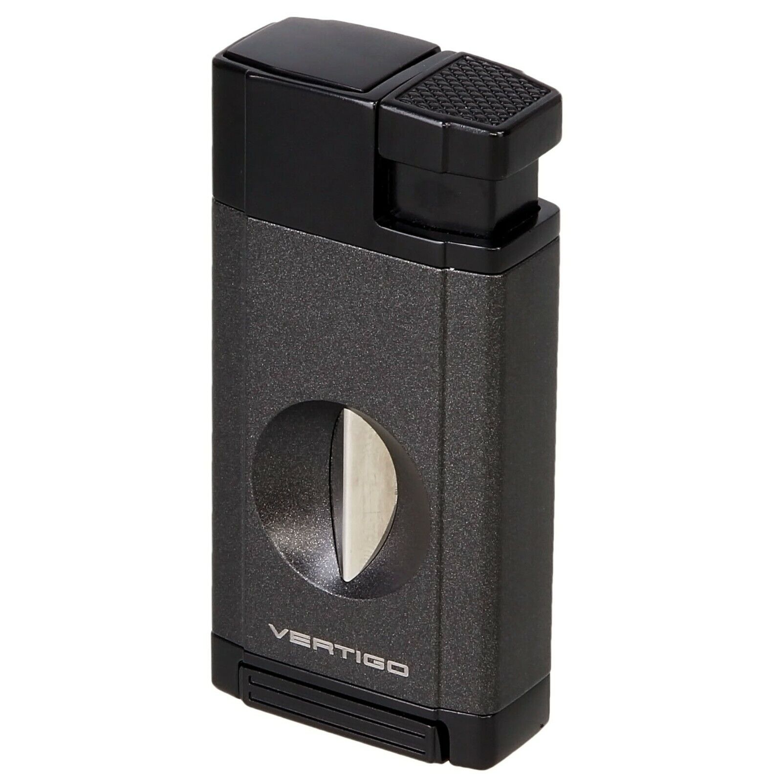 Vertigo Saber Black Twin Flame Butane Lighter, Cigar Cutter