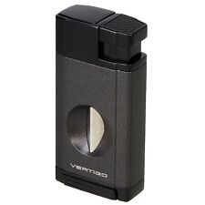 Vertigo Saber Black Twin Flame Butane Lighter, Cigar Cutter picture