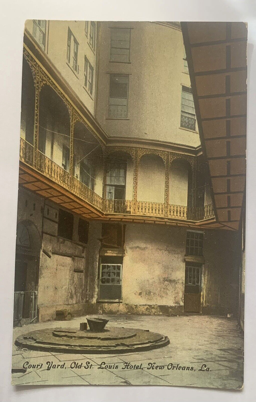 Court Yard Old St. Louis Hotel New Orleans Vintage Postcard