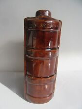 Antique Glazed Bennington Rockingham ? Pottery Book Flask picture