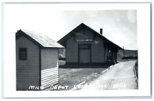 1970 MILW Depot Center JCT Iowa Railroad Train Depot Station RPPC Photo Postcard picture