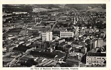 Postcard Air View of Business District, Danville, Virginia picture