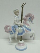 Vintage Porcelain Figurine by Paul Sebastian, 1990 ~ MEICO Boy on Carousel Horse picture