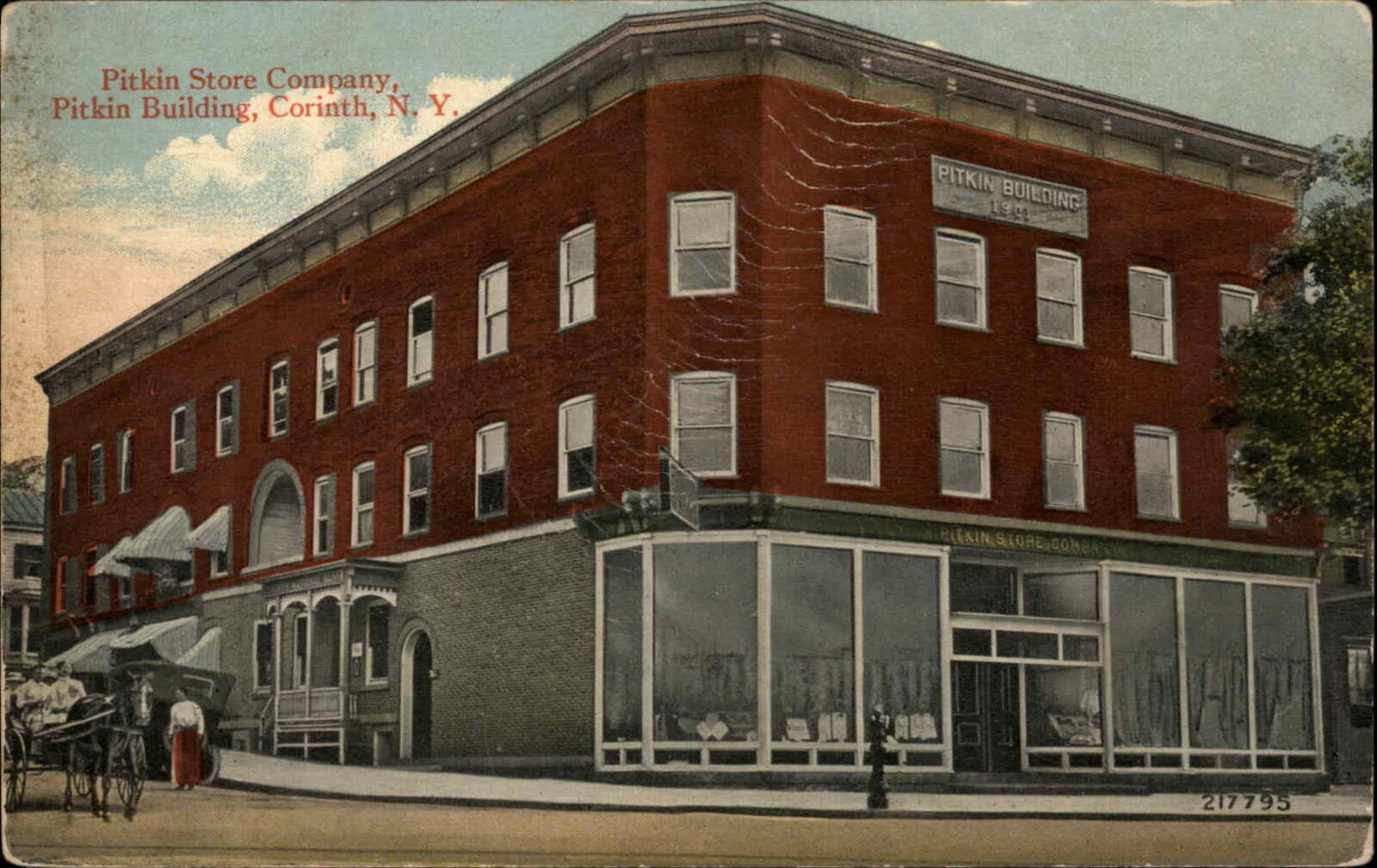 Corinth New York NY Pitkin Store Co Department Store c1910 Vintage Postcard
