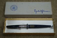 LBJ President Lyndon Johnson Eversharp Silver Cap Bill Signing Gift Pen in box picture