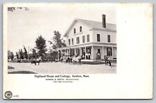 1898 early PC GOSHEN MA. HIGHLAND HOUSE & COTTAGE HORSE BUGGIES HAWKS & SMITH picture