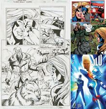 Paul Pelletier Original Art Page Justice League United #14 Stargirl & Enemy Ace picture
