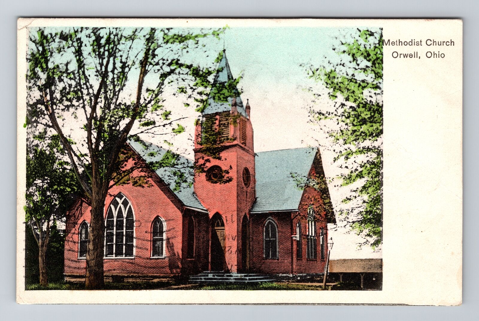 Orwell OH-Ohio, Methodist Church Vintage c1911 Postcard