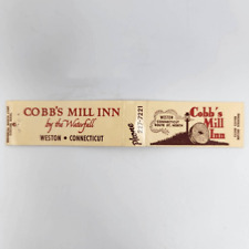 Vintage Matchcover Cobb's Mill Inn by the Waterfall Weston Connecticut 10-Strike picture
