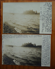 Highland Lake, East Andover NH real photo lot of 2 postcards p/u 1907 picture