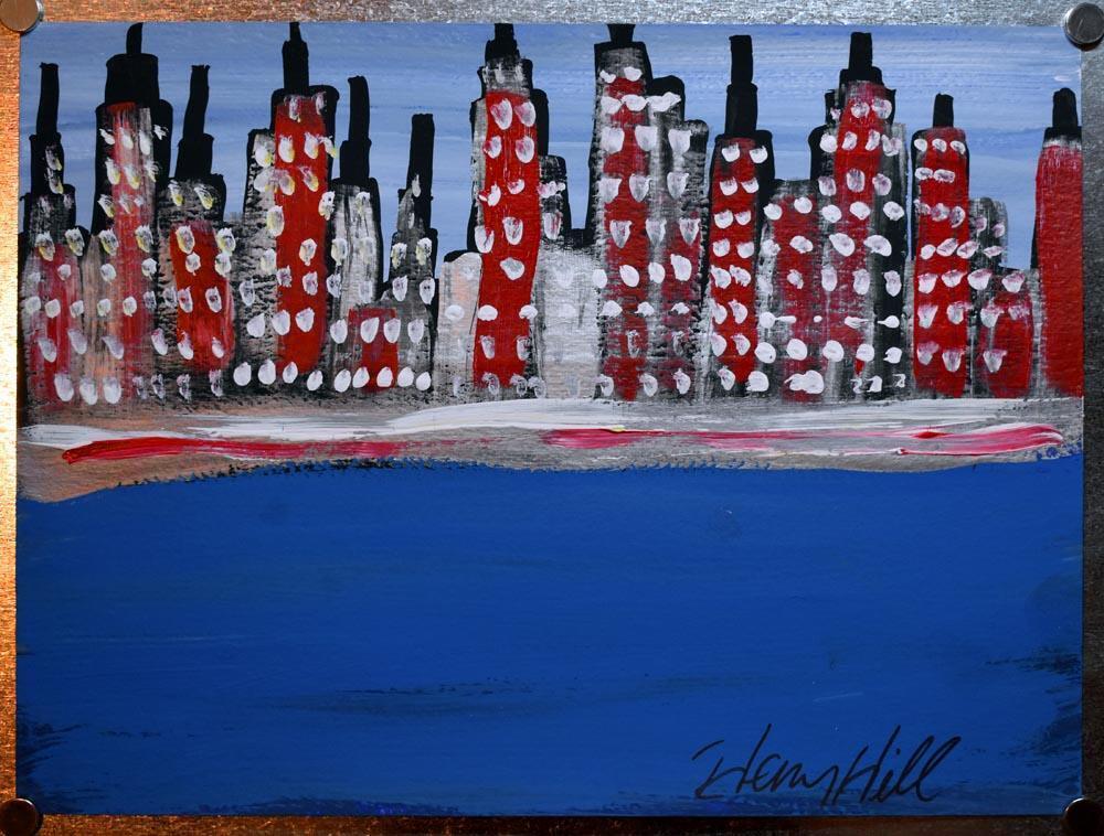 Goodfellas Gangster Wiseguy Henry Hill Authentic Original Art NYC Skyline #16