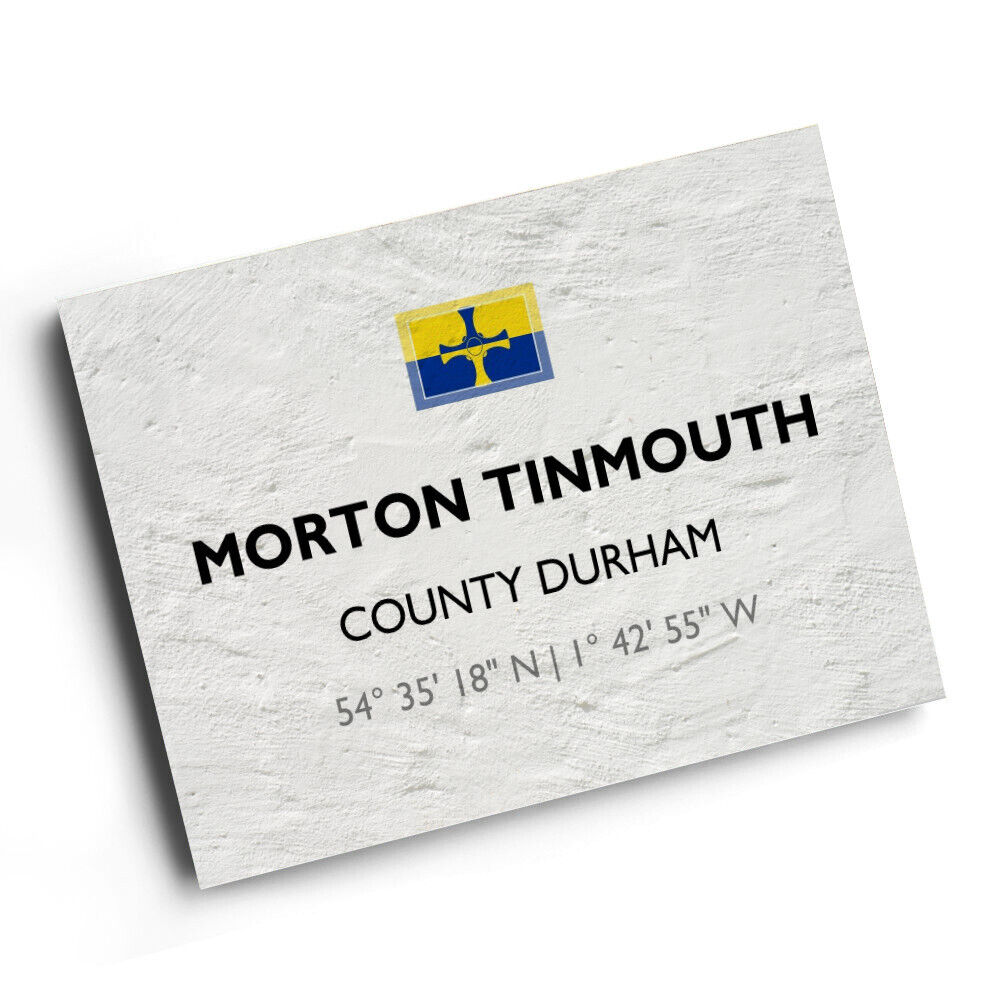 A3 PRINT - Morton Tinmouth, County Durham - Lat/Long NZ1821
