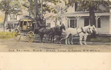 Old Vintage 1908 Postcard of OLD SAXTONS RIVER STAGE COACH SAXTONS RIVER VT picture