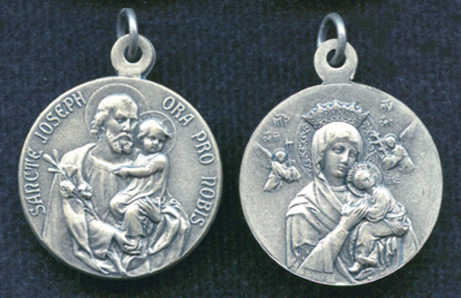 St. Joseph / Our Lady of Perpetual Help Round Medal .75\