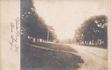 Hinesburg Vermont~Dirt Road Past Some Homes~Sepia Postcard RPPC c1906 picture