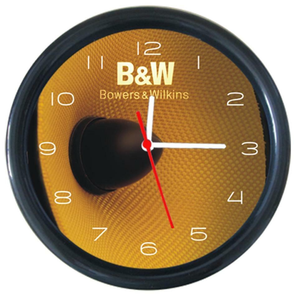 Hot Home Audio Hi-Fi B&W Bowers & Wilkins Speaker Design Wall Clock Round