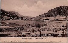 Marble Quarry West Rutland Vermont VT Postcard 1909 Postmark Bird's-eye View  picture