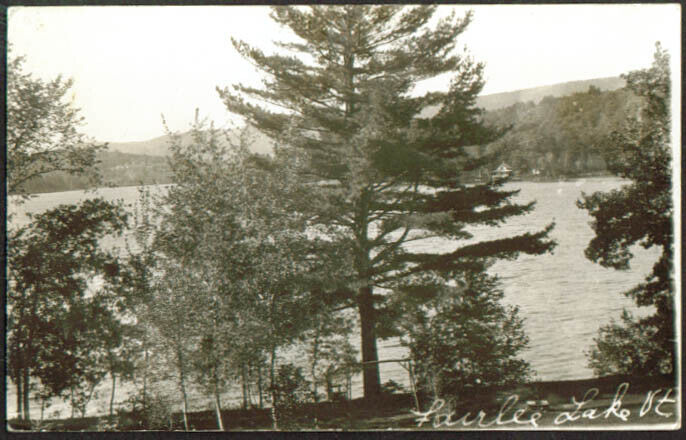 View of Fairlee Lake VT Post Mills PO RPPC 1950